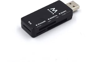 Ewent EW1049 - chiavetta USB lettore micro SD, Lettore schede SD USB 2.0, Adattatore schede di memoria SD/flash cards per PC, Macbook PRO ecc, supporta MMC/TF/SDXC/SDHC/Micro SDHC/Micro SDXC