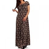 SOMMERKLEID LANG: Egal ob Strandparty oder Stadtbummel, das ausgefallene, kurzärmlige Maxikleid ist im Sommer die ideale Wahl für jede Gelegenheit. Auch als Hippie-Kleid oder Herbstkleid beliebt.