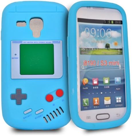 Phonedirectonline- Sky blue gameboy silicone case cover for Samsung galaxy S3 mini i8190