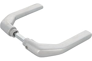 Amig - Türgriffgarnitur aus Aluminium ohne Schild, silberfarben, ideal für Innen- und Außentüren - 130 x 61 mm - Maximale Türstärke 65 mm - Drücker mit funktionellem, dekorativem und modernem Türgriff