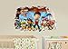 Price comparison product image PAW PATROL 3D smashed wall stickers - for bedroom boy and girls mural decal wall art Size: Large 75 cm X 55 cm