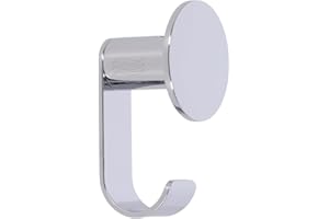 INDA | Appendiabiti Doppio (4x4x7cm) | Serie One, Gancio in Ottone, Montaggio a Parete, Facile da Installare, Anticorrosione, Design Elegante - Cromato