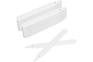 KINGLAKE Plastic Plant Labels for Outdoor Plants, 100Pcs Plant Markers & Labels White Garden Plant Name Tags for Seed Seedling Herb Vegetables Flower Potted Plant, 12x1.3CM