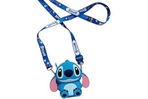 OMEIU Store Kids Purse Girls Silicone Mini Children's Coin Purse Cute Cartoon Stitch Shoulder Bag Crossbody Bag Accessories Bags Adjustable Strap for Kids Gift Travel