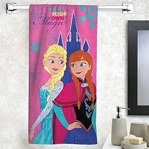 Athom Living Disney Frozen 350 GSM Cotton Bath Towel - Pink