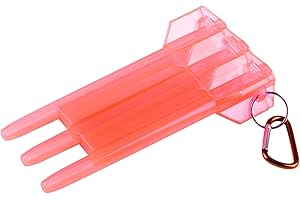 Thyonta Portable Clear Dart Case One-Piece Universal ABS Plastic Dart Carrying Case with Key-Locking Clasp as an Accessory for Darts Team Games（Red）