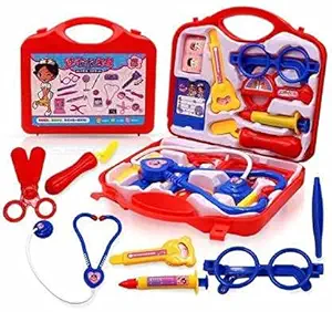 Dhairya Doctor Play Toy Set for 2-5 Years Kids Come with Foldable Suitcase, Set Toy Game Kit, Compact Medical Accessories Toy Set Pretend Play Sets, Toy for Kids, Boys, Girls, Childrens (Multicolor)