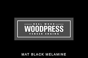 WoodPress® 40 mm Mélamine Noir Mat Bande de Chant en Placage Préencollé – Rouleau de 50 m – Application à Repasser