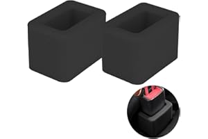 GVIVEJ 2 Stück Auto Gurtschloss Halterung, Sicherheitsgurt Halter für einfaches Anschnallen, Auto Assistent Zubehör für Autos, Schwarz