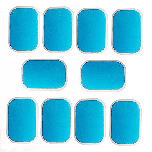 EMS ABS Gel hoja cinturón tonificador de Abdominal Músculo de tóner de repuesto de almohadillas de repuesto, Novatech abdominales Ab entrenador accesorios Set 10 piezas de gel hojas para Gel Pad