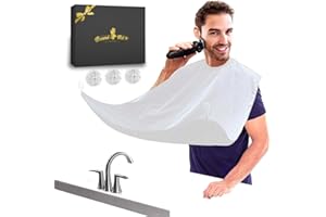 QpenguinBabies Bart Rasierschürze mit Saugnäpfen, Geburtstag Valentinstag Geschenke für Männer Ihn Ehemann Papa Pflege Trimmen