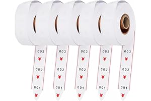 CYSSJF Rotolo Numeri Coda (3 Cifre, 5 Rotoli) per Chiocciola Eliminacode | Gestione Coda: Distribuire Numeri di Attesa per Clinica/Ristorante/Negozio/Supermercato (000-999, 2000 Biglietti per Rotolo)