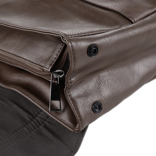 Koolertron Kunstleder Rucksack Vintage Schulranzen Schultasche Laptop Wanderrucksack Hiking Backpack Damen Herren f  r Camping Reise Geeignet f  r Ace