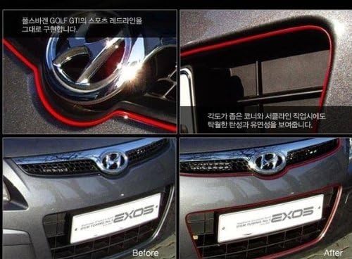 10 Meter 3D DIY Automobile Car motor Interior Exterior Decoration Moulding Trim Strip line Sticker-Red