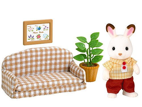 Imagen 1 de Sylvanian Families - Papá conejo chocolate con set de té (Epoch 2201)