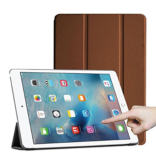 AVIDET Ultra Slim iPad 9.7 (2017) Hülle Case Superleicht Ständer Smart Shell Cover Schutzhülle Etui Tasche für iPad 9.7 2017 Tablet-PC (Braun)