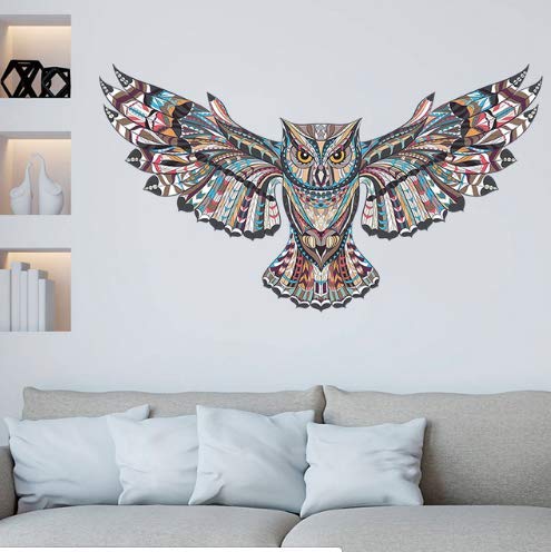 Preisvergleich Produktbild Wandaufkleber,Abnehmbare Bunte Eule Kinder Kinderzimmer Dekorationen Wandtattoos Vögel Fliegen Tiere Vinyl Wandaufkleber Selbstklebende Decor 78X45 cm
