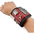 GBEX Magnetic Wrist Band with 3 Strong Magnets for Holding Screws, Nails, Drill Bits, Metal Tools