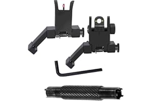 FIRECLUB For AR15 Front and Rear flip up 45 Degree Rapid Transition BUIS Backup Iron Sight