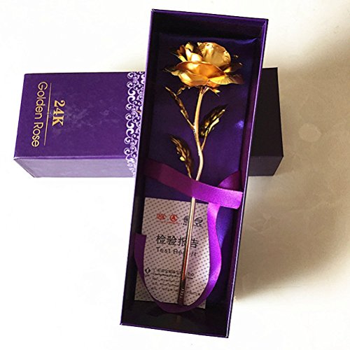 Pixnor Handgefertigte Rose Blumen Goldfolie Rose stieg zum Valentinstag / Muttertag / Hochzeit - 2