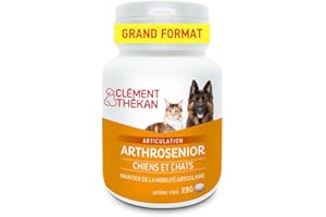 Clément Thékan Arthrosenior Grand Format - Aide à la mobilité articulaire chez Le Chien et Le Chat - Stimule la régénération du Cartilage - 90 comprimés sécables aromatisés