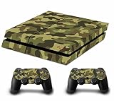 Ps4 Playstation 4 Consola Design Foils Sticker Decal Pegatinas + 2 Controlador Skins Set (Soldier Green)
