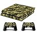 Produktbild Camouflage Tarnung Decal Skin Sticker Aufkleber for Playstation 4 PS4 Console Controllers (soldier green)