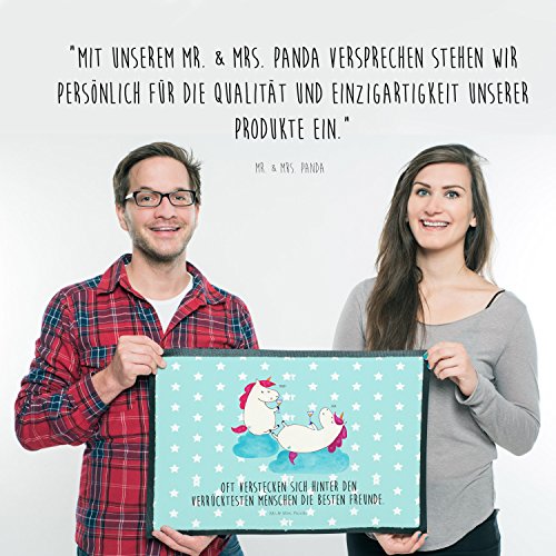 Mr. & Mrs. Panda Fußmatte Druck Einhörner Sekt – 100% handmade & handbedruckt – Einhorn, Einhörner, Unicorn, Freundinnen, Freundin, BFF, Sekt, Mädelsabend, Spaß, Party, Korken, Anstoßen, Beste Fussmatte, Fußmatte, Türvorleger, Schmutzmatte, Fussabtreter, Matte, Schmutzfänger Einhorn, Einhörner, Unicorn, Freundinnen, Freundin, BFF, Sekt, Mädelsabend, Spaß, Party, Korken, Anstoßen, Beste - 5