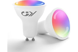 GY Smart LED WiFi Lampadina compatibile con Alexa/Google Home, Smart Light Alexa 7W 500LM GU10 Lampadina LED RGB dimmerabile 16 milioni di colori Bianco caldo/freddo 2700K-6500K RA80 (GU10)