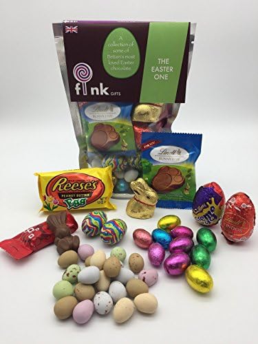 The Easter Egg Mini One | Easter Egg Chocolate Gift Bag | Chocolate Easter Egg Gift Pack | Giant Chocolate Box Pack Sweets Large Variety | Set Contains: Cadburys Creme Egg | Reece's Peanut Butter | Milk Egg's | Lindt Lindor Eggs | Lindt Gold Bunny | Malteasers | fink gifts