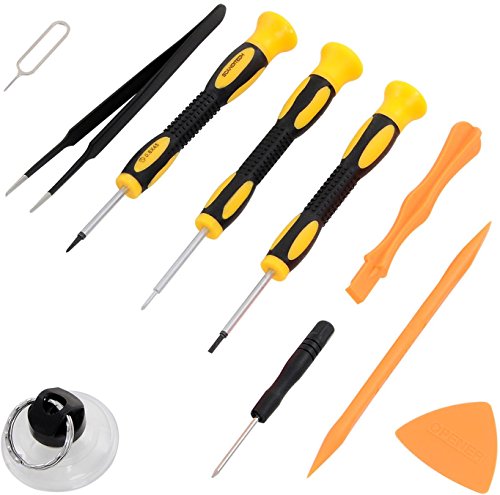 Reparatur-Set mit Tools für iPhone 4, 5, 5S, 5 C, 6, 6S, Samsung Galaxy, Note – magnetische Schraubendreher Werkzeug Set für Handys und mobile Geräte – Fix Iphone Bildschirm, Akku mit Toolkit von Scandi Tech
