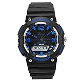 Eizur Unisex Analog Digitale Armbanduhr 30M Wasserdicht Sportuhr Uhren Militär Marke Uhr LED Licht Elektronisch Armbanduhren Multifunktion Stoßfest Sportuhren mit Stoppuhr Datum Kalender Alarm für Männer Damen Jungen - Blau