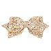 Price comparison product image Boutique Hair Clips, Uooker 5 Inch Baby Girl Glitter Hair Bows Boutique Hair Clip Teens Toddlers Glitter Sequins Hairpin Headwear (Golden)
