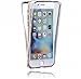 Produktbild Burkley Double Side Full Body Silikon Schutzhülle für Apple iPhone SE / 5 / 5S Handyhülle Full Cover Case Hülle Cover Tasche Vorderseite + Rückseite beidseitiger Schutz transparent