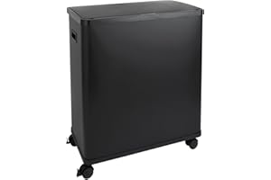 SVITA SR2X30 Poubelle à capteur, système de tri sélectif, à 2 compartiments, 60 l, autonome, automatique, avec seau intérieur, roues, noire