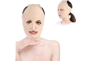 TMISHION Facial V-Forme Bandage,Visage Amincissant Visage Masque Elastique Minceur Réduire le Double Menton Beauté Lifting Face Convient pour Femme et Homme（M）