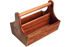 T&G Woodware DL148 Condiment Basket, Acacia Wood