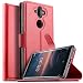 Produktbild KuGi Nokia 8 Sirocco Hülle Case, Nokia 8 Sirocco Wallet Case, Brieftasche Case Hülle PU Kunstleder Flip Case mit Standfunktion Kartenfächer und Bargeld für Nokia 8 Sirocco Smartphone.Rot