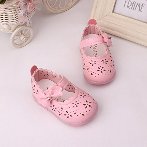 Babyschuhe,Amlaiworld Kleinkind Mädchen hohl Bowknot Sandalen beleuchteten weichen Sohlen Prinzessin Schuhe - 4