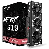 XFX Speedster MERC319 RX 6950XT Gaming-Grafikkarte mit 16GB GDDR6 HDMI 3xDP, AMD RDNA 2 - RX-695XATBD9, schwarz