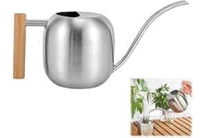 LPAMABA 1,2L Gießkanne Indoor Giesskanne Metall Edelstahl Gießkanne Klein Blumengießkanne für Zimmerpflanzen Sukkulenten Mini Gießkanne Silber Gartengießkanne 40Oz
