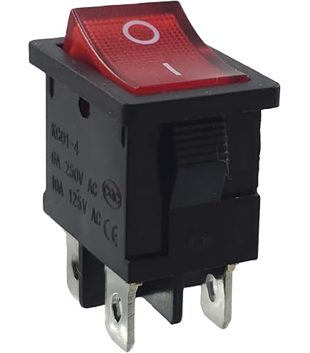 Interruttore A Pressione Illuminato Rosso - 16A 250V, Per Incasso 25mm