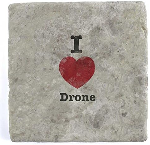 I Love Drone Music - Marble Tile Drink Coaster