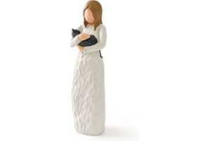 Cuayaes Black Cat Memorial Gifts for Women, Cat Ornaments for Pet Lovers Home Decor, Resin Pet Friendship Guardian Angel Statue, Loss of Pet Bereavement Gifts