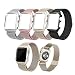 Produktbild For Armbanduhr 38 mm Band, vanqiang Edelstahl iWatchcase Milanaise magnetisch Band für iiWatch 38 mm – Silber, metall, gold, iWatch 38MM
