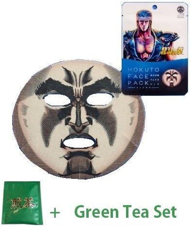 Isshin Face Mask Hokuto Face Pack Kenshiro (Green Tea Set)