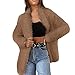Produktbild Strickjacke Sannysis Damen Wolle Plüschmantel Herbst Winter Warme Pullover Outdoorjacke Strickjacke Anzug Braun Rosa Weiß Winterpullover