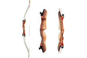 Huntingdoor 48 Pouces Arc Classique démontable 16 Livres 20 Livres Arc de tir à l'arc pour Enfants et débutants Pratiquer la Cible de Membres de Stratification Blanche