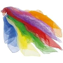 Cikyner Jongleerdoeken – 5 Kleurrijke Doeken Van 60x60 Cm, Ideaal Voor Binnen En Tuin, Sensorisch Spel, Dans & Jongleerpret Voor Kinderen