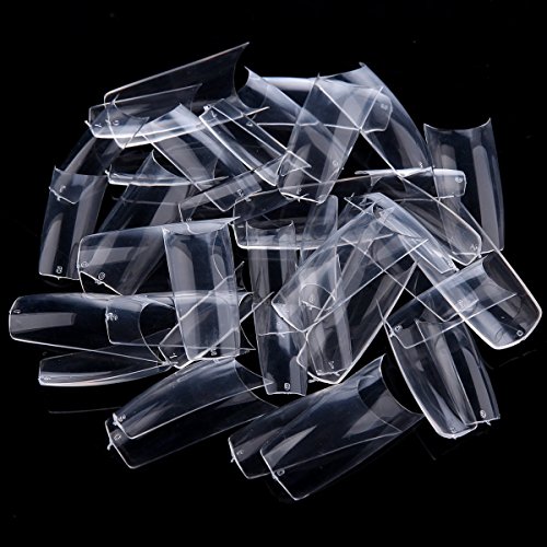 makartt 500pcs clear color and less nail tips uv gel false nails acrylic helped cover